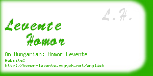 levente homor business card